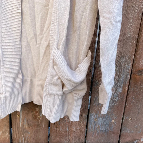 STACCATO Women’s Cream Cardigan Open Front Pockets Size Medium - Picture 6 of 12